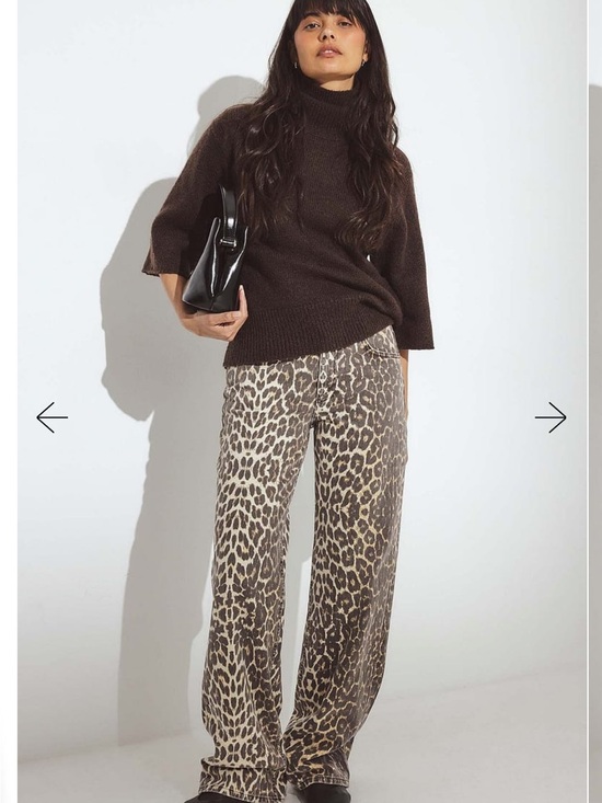 Na-Kd Denim - Leopard Print Straight Leg Jeans
